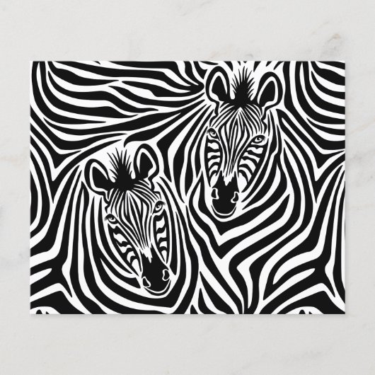 Trendy Zebra Print Schwarzweiß-Muster Flyer (Vorne)