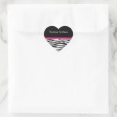 Trendy Zebra Stripe Personalisiert Sticker (Tasche)