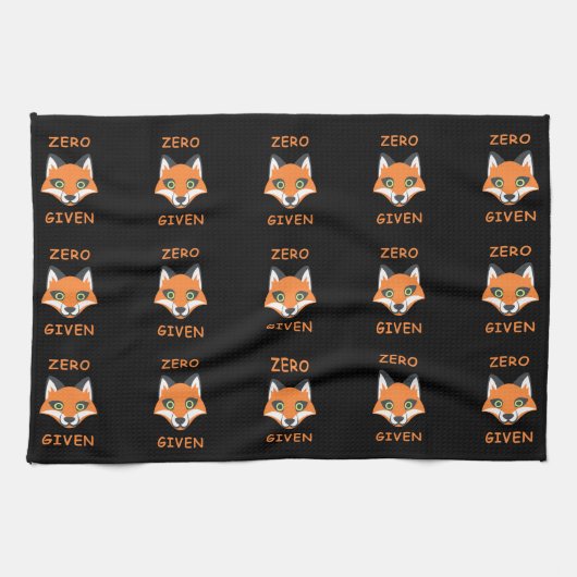 Trendy Zero Fox aus der Phrase Emoji Cartoon Handtuch (Horizontal)