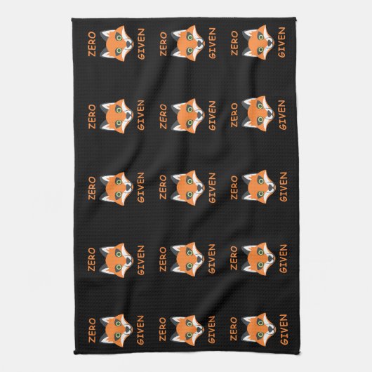 Trendy Zero Fox aus der Phrase Emoji Cartoon Handtuch (Vertikal)