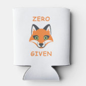 Trendy Zero Fox in der Phrase Emoji Cartoon Dosenkühler (Rückseite)
