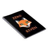 Trendy Zero Fox in der Phrase Emoji Cartoon Notizblock (Rechte Seite)
