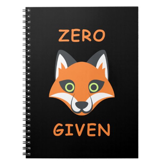Trendy Zero Fox in der Phrase Emoji Cartoon Notizblock (Vorderseite)