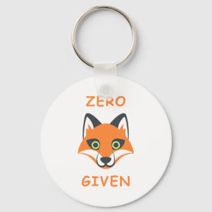 Trendy Zero Fox in der Phrase Emoji Cartoon Schlüsselanhänger