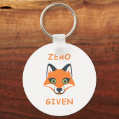 Trendy Zero Fox in der Phrase Emoji Cartoon Schlüsselanhänger (Vorderseite)
