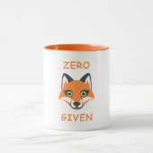 Trendy Zero Fox in der Phrase Emoji Cartoon Tasse (Zentrum)