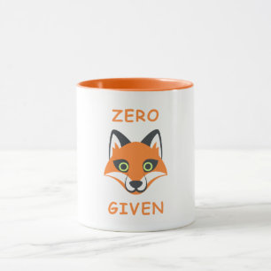 Trendy Zero Fox in der Phrase Emoji Cartoon Tasse