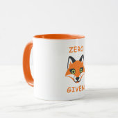 Trendy Zero Fox in der Phrase Emoji Cartoon Tasse (Vorderseite Links)