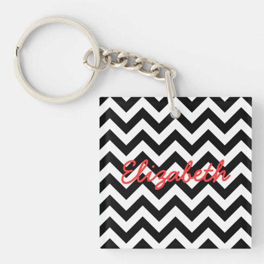 Trendy Zickzack Acrylic Schlüsselanhänger (Vorderseite)