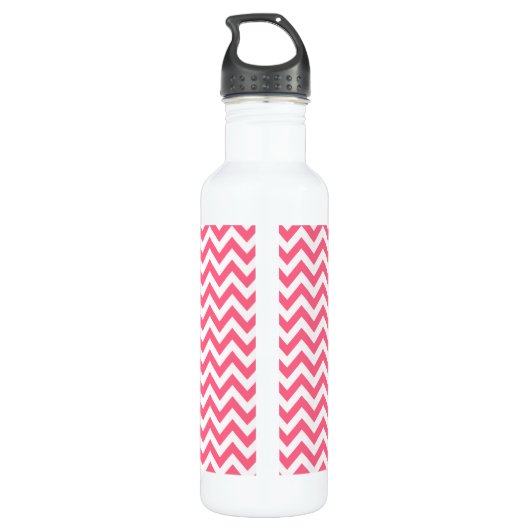 Trendy Zickzack Edelstahlflasche (Rückseite)