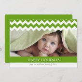 Trendy Zickzack Feiertags-Karte Feiertagskarte (Vorne/Hinten)