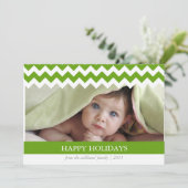 Trendy Zickzack Feiertags-Karte Feiertagskarte (Stehend Vorderseite)