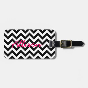 Trendy Zickzack Luggage Tag Gepäckanhänger