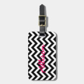 Trendy Zickzack Luggage Tag Gepäckanhänger (Vorderseite vertikal)