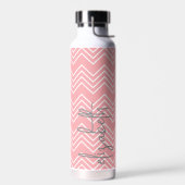 Trendy Zickzack Pattern Großbuchstaben Pastellschr Trinkflasche (Links)