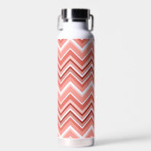 Trendy Zickzack Pattern große Namenskoralle Trinkflasche (Vorne)