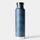 Trendy Zickzack Pattern großer Namensblock aquamar Trinkflasche (Rechts)