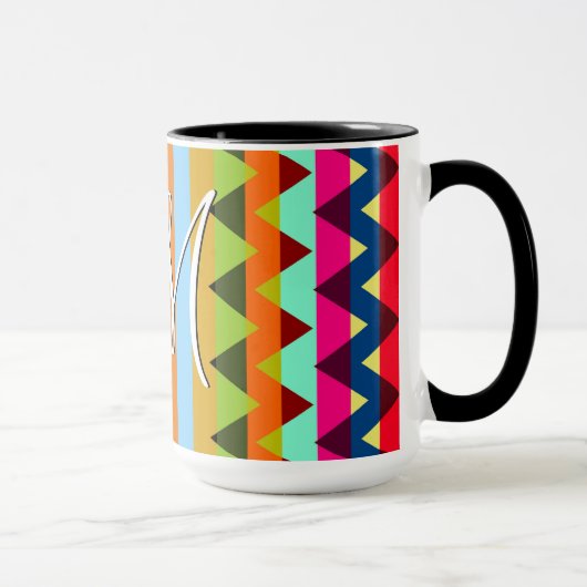 Trendy Zickzack Stripes Muster #16 Tasse (Rechts)