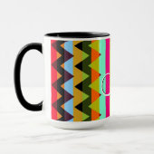 Trendy Zickzack Stripes Muster #16 Tasse (Links)