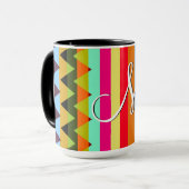 Trendy Zickzack Stripes Muster #16 Tasse (Vorderseite Links)
