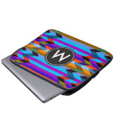 Trendy Zickzack Stripes Muster #18 Laptopschutzhülle (Vorne Knopf)