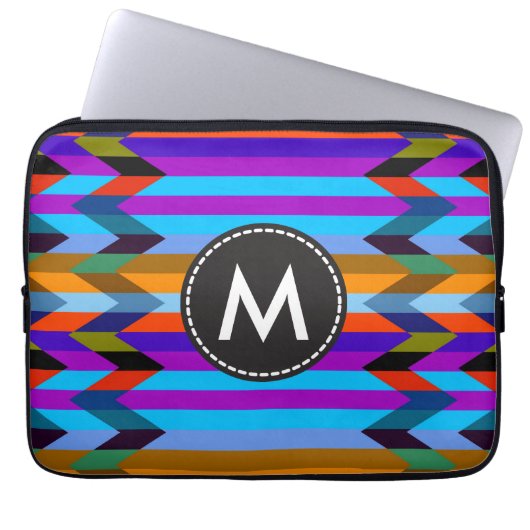 Trendy Zickzack Stripes Muster #18 Laptopschutzhülle (Vorderseite)