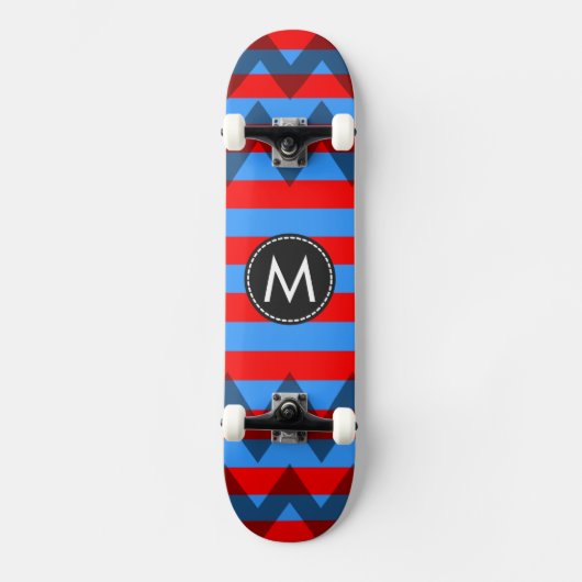 Trendy Zickzack Stripes Muster #19 Skateboard (Vorderseite)