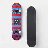 Trendy Zickzack Stripes Muster #19 Skateboard (Vorne)