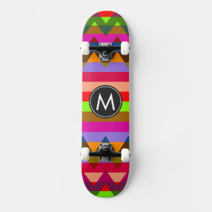 Trendy Zickzack Stripes Muster #25 Skateboard