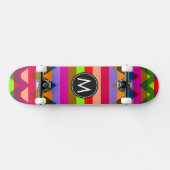 Trendy Zickzack Stripes Muster #25 Skateboard (Horizontal)