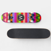 Trendy Zickzack Stripes Muster #25 Skateboard (Horizontal)