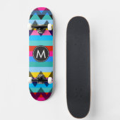 Trendy Zickzack Stripes Muster #27 Skateboard (Vorne)