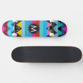Trendy Zickzack Stripes Muster #27 Skateboard (Horizontal)