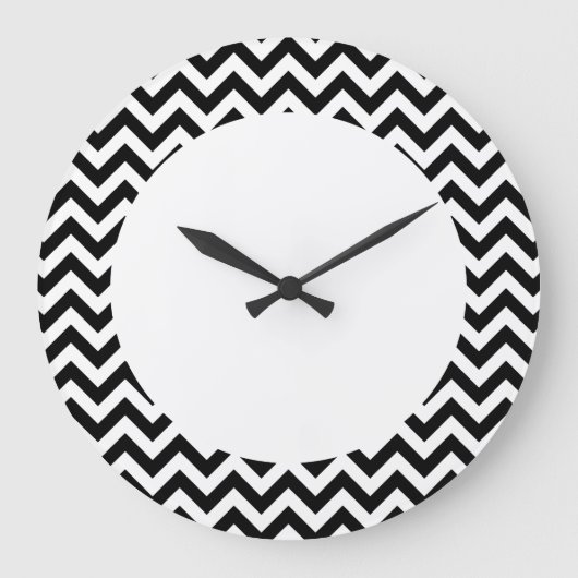 Trendy Zickzack Wall Clock Große Wanduhr (Vorderseite)