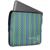 Trendy Zickzack Zigzag Custom Monogram 8 Laptopschutzhülle (Vorne Rechts)