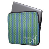 Trendy Zickzack Zigzag Custom Monogram 8 Laptopschutzhülle (Vorderseite Links)