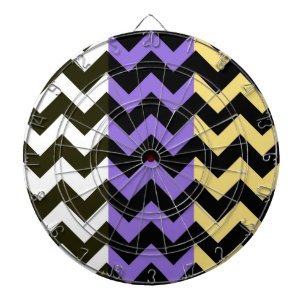 Trendy Zickzack Zigzag Muster 7 Dartscheibe