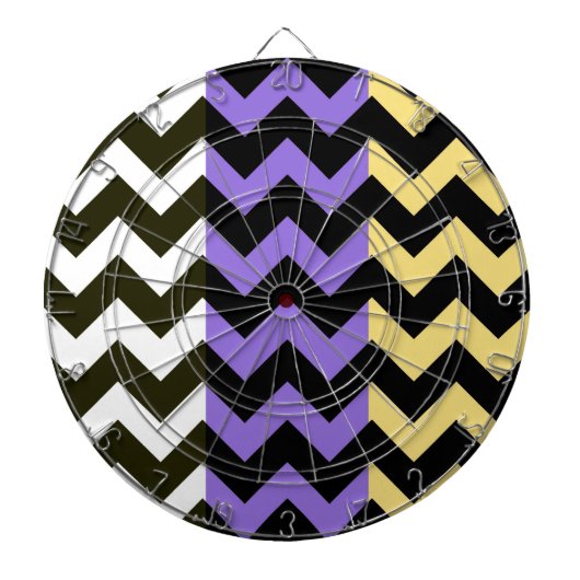 Trendy Zickzack Zigzag Muster 7 Dartscheibe (vorne)