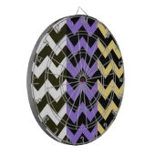 Trendy Zickzack Zigzag Muster 7 Dartscheibe (Vorderseite Links)