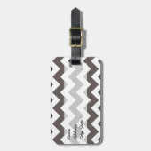 Trendy Zickzack Zigzag Muster 7 Gepäckanhänger (Vorderseite vertikal)