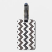 Trendy Zickzack Zigzag Muster 7 Gepäckanhänger (Rückseite vertikal)