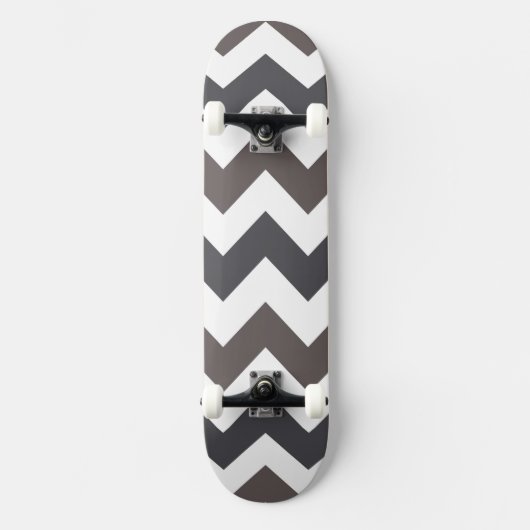 Trendy Zickzack Zigzag Muster 8 Skateboard (Vorderseite)