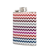 Trendy Zickzack Zigzag Pattern Flachmann (Links)