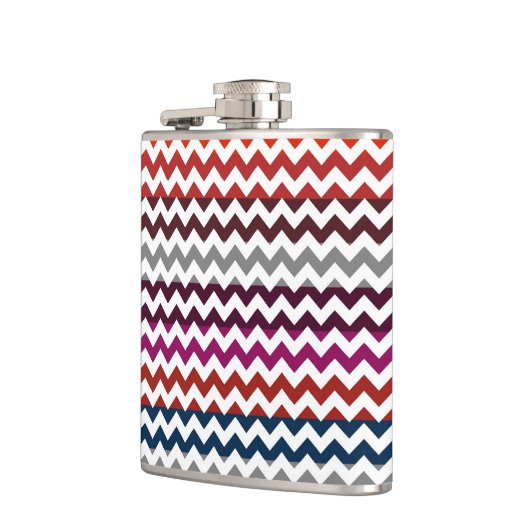 Trendy Zickzack Zigzag Pattern Flachmann (Links)