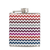 Trendy Zickzack Zigzag Pattern Flachmann (Vorderseite)