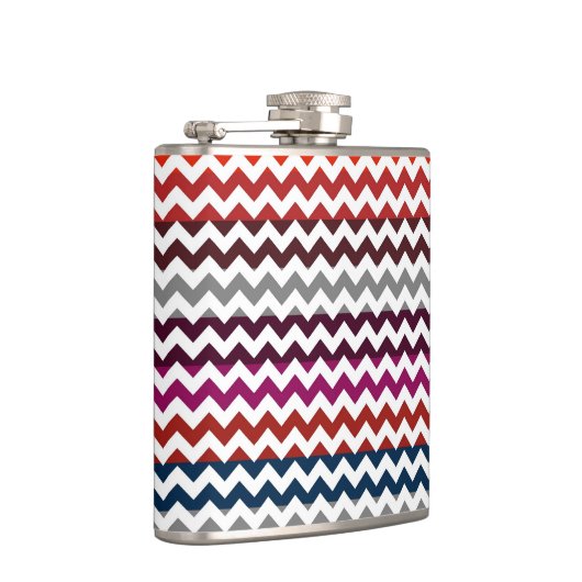 Trendy Zickzack Zigzag Pattern Flachmann (Rechts)