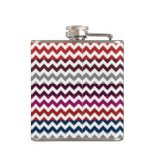 Trendy Zickzack Zigzag Pattern Flachmann (Rückseite)