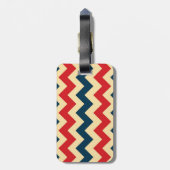 Trendy Zickzack Zigzag Pattern Gepäckanhänger (Rückseite vertikal)