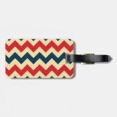 Trendy Zickzack Zigzag Pattern Gepäckanhänger (Rückseite horizontal)