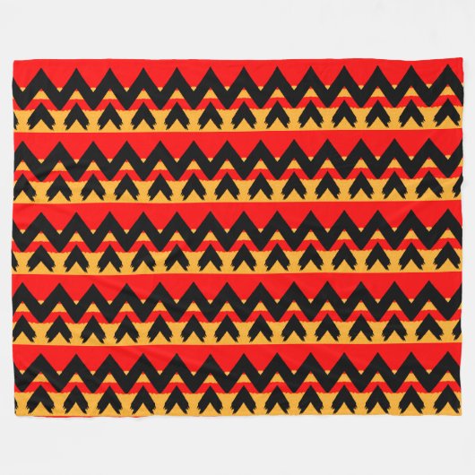 Trendy Zigzag Fleecedecke (Vorderseite (Horizontal))